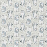 Printed Cotton KODOMO White / Dark Khaki